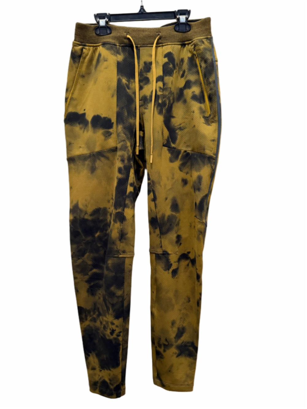 Lululemon Textured Tech Pant Joggers Men's Size Small Diamond Dye Gold Spice